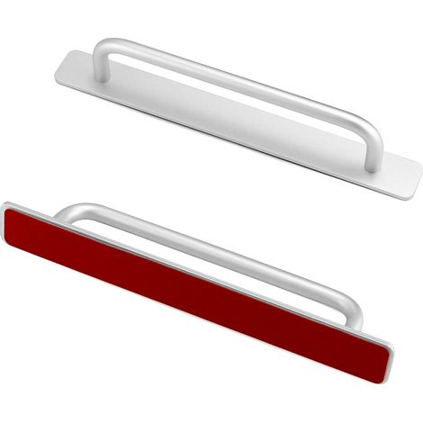 2 Pièces Poignée de Porte Coulissante Autocollantes, Poignée de Meuble en Alliage Aluminium 210 x 25 mm Argenté (1/5)