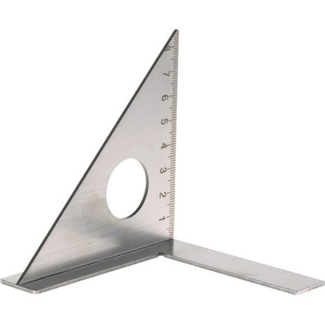 Set carré de menuiserie en acier inoxydable, équerre de charpente 45° 90°, règle métrique pour traçage et coupe précise (1/5)