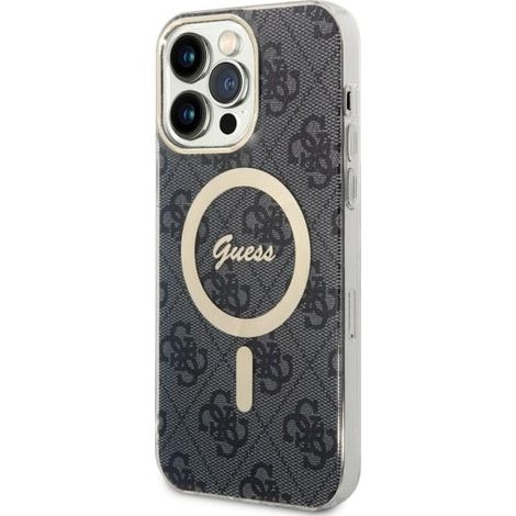 Funda rígida Guess GUHMP14XH4STK para iPhone 14 Pro Max de 6,7 pulgadas, color negro/negro, 4G y MagSafe. (1/5)
