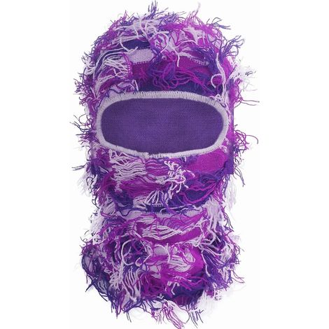 Sturmhaube im Used-Look, komplett gestrickte Gesichtsmaske für Damen und Herren (1/5)