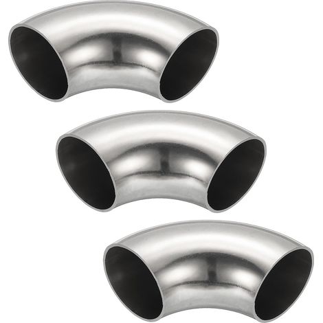 3pcs Coude En Acier Tuyau Coudé en Acier Inoxydable à 90° 38mm OD (1/5)