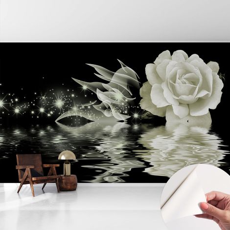 Carta da parati autoadesiva - fotomurale - decorazione parete - murale - adesivo da muro - Rosa luminosa 416x254 cm (1/5)