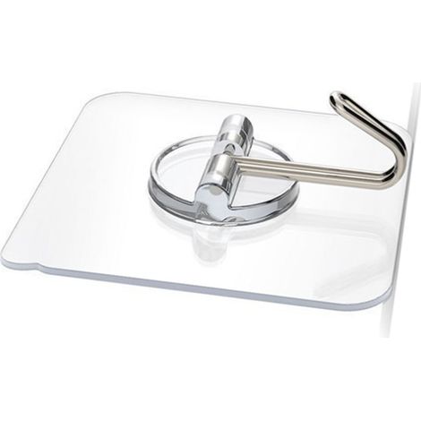 10 selbstklebende Haken, verdickt, nahtlos, transparent, für Küche, Bad und Dusche (1/5)