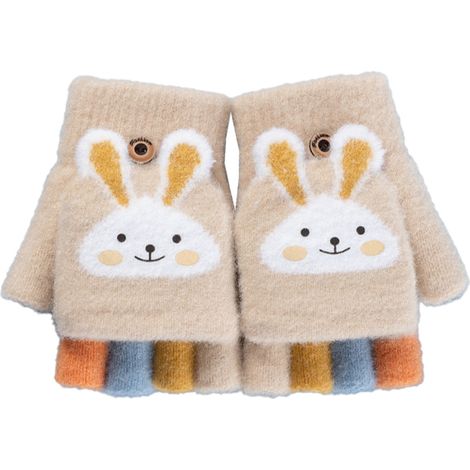 Gants D'hiver Enfants - Gants Chauds Pour Bébés Et Jeunes Enfants 2 À 6 Ans - Avec Fermeture Réversible Pour Utilisation Pleine Ou Demi-Doigts - Par Paquet De 1 (1/5)