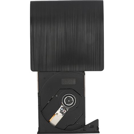 Lecteur DVD externe USB 3.0 Slim, graveur DVD portable, lecteur de disque externe pour ordinateur portable, noir (1/5)