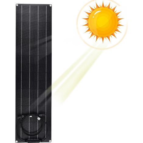 50W 18V Flexibles monokristallines Solarpanel-Set (1/5)