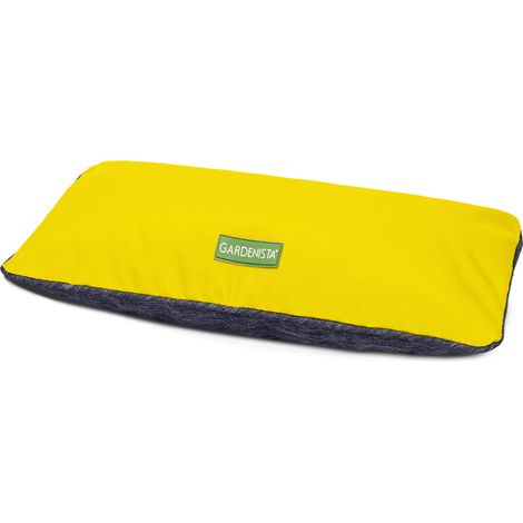 Gardenista - Coussins d'extérieur rectangulaires, oreillers protégés contre les UV pour jardin, 60x25 cm coussin résistant à l'eau pour terrasse de jardin, oreillers de soutien du cou - Tremble doré (1/5)