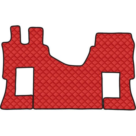 Tappeto unico in Skeentex - Rosso - compatibile per Mercedes Actros MP4 (09/1109/19) cabina larga, no tunnel, sedile pass. pneumatico - Mercedes Actros MP5 (10/19) cabina larga, no tunnel, sedile p