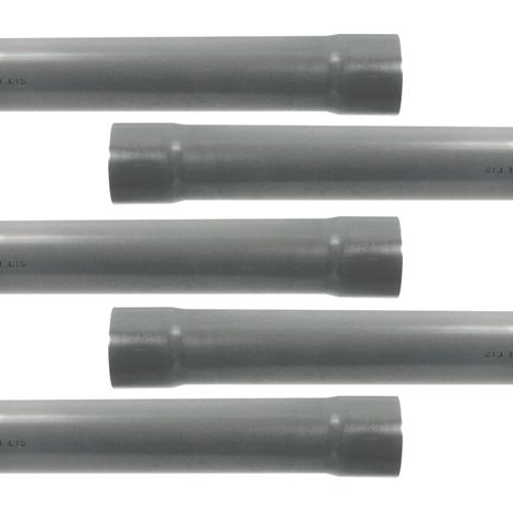 5 Tubes PVC évacuation NF-Me prémanchonné - diamètre 63 mm - 4 mètres - ép. 3,0 mm - Arcanaute