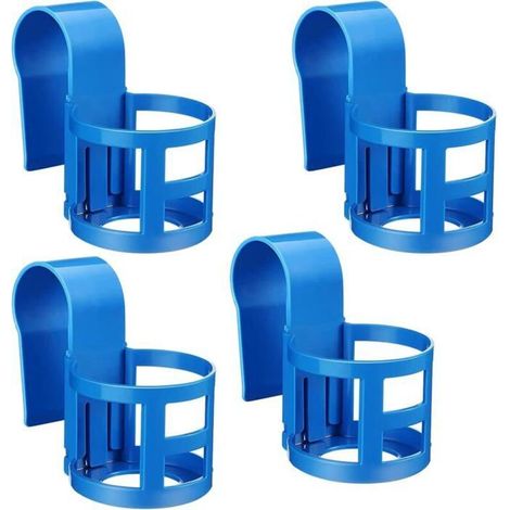 RisingFF Hanging Pool Cup Holder, Clip-on Design for 5cm Top Rail (Set of 4)