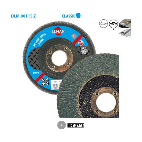 Disco de láminas bomba 115 granos 60 zirconio -- Gama Pro (1/2)