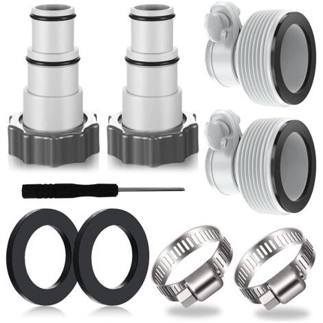 Caoutchouc Adaptateur Tuyau pour Pompe, Raccord pour Tuyau Piscine Intex Ø 32 et 38 mm