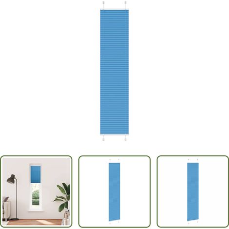 Sichtschutz - Plissee Blau 40x200 cm Stoffbreite 39,4 cm Polyester (1/5)