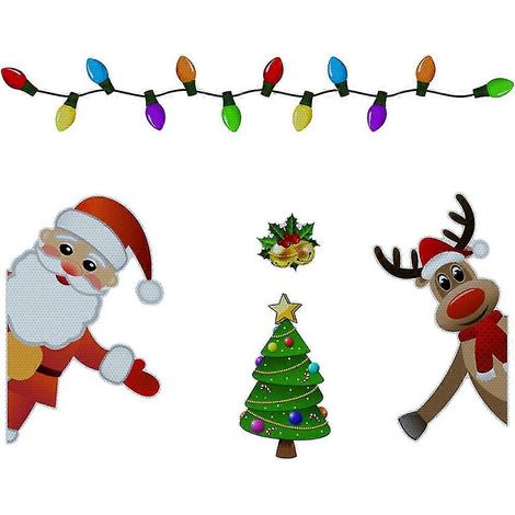 Weihnachtsdekoration Magnetische Autoaufkleber Niedliche reflektierende Tapete (1/5)