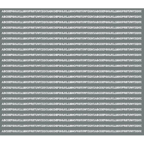 Selbstklebende Buchstabenaufkleber, 3 mm, mattgrau (1/2)