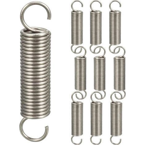 10pcs Ressort Double Crochet Ressorts de Traction,Ressorts de Compression Ressort Crochet Assortiment de Ressort,1.21145mm (1/2)