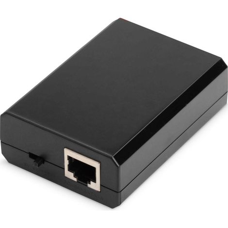 DIGITUS PoE+ Splitter - IEEE802.3at - Gigabit Ethernet - tensión de salida 5, 9, 12 V - Conector CC de 3,5 mm (1/4)