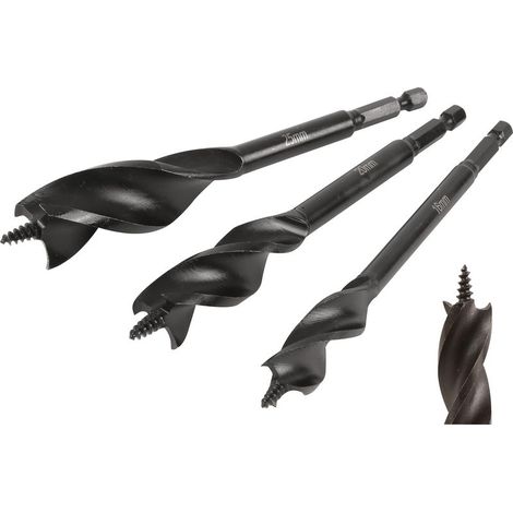 Irwin Wood Drill Bit Set – 3 Pieces (6x16mm, 20mm, 25mm) for Precise Woodworking