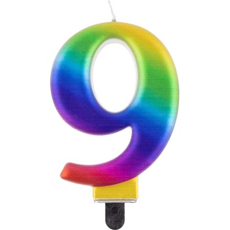 Vela número 9 Galaxia 8 0 cm 1 unidad.