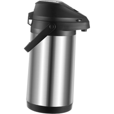 Termo multifuncional de 4 litros fabricado en acero inoxidable de doble pared: ideal para café, té y viajes. (1/5)