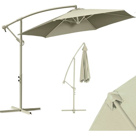 Ombrellone Giardino Decentrato 3x3 Mt Full Sabbia Palo Metallo Gazebo Piscina (1/5)