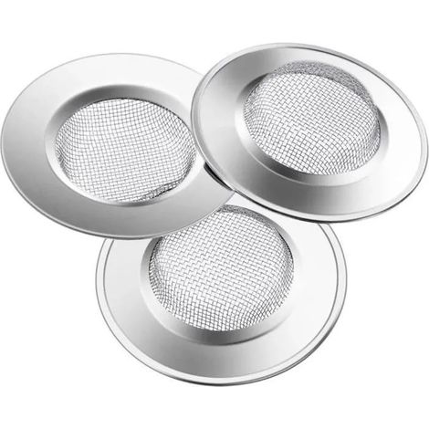 Bouchon de BaignoireFiltre à ÉvierFiltre de vidange en Acier InoxydableEmpêcher des Débris Obstruéspour (1/4)