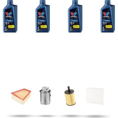 Kit tagliando 4 FILTRI e 4L OLIO compatibile con Skoda Fabia II (545,542) 1.4 TDI 51kw dal 2007 al 2014 (1/5)