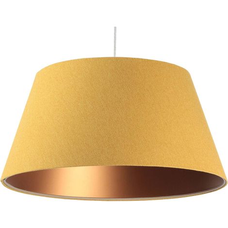 Suspension big bell - Jaune moutarde et intérieur cuivré (1/5)