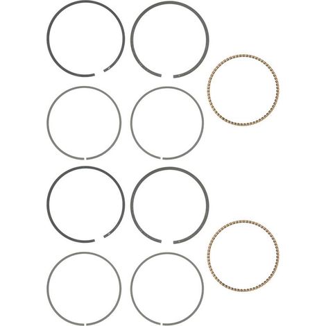 Jeu de Pièces de Rechange: 2 Sets de Segments de Piston pour Moteur/Générateur Gazoline 168F (5.5/6.5HP), Kit de 10 Pièces en Fer (1/5)