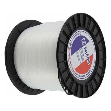 Fil nylon 2 mm x 503 m. Rond. Blanc. Bobine. Fil débroussailleuse (1/5)
