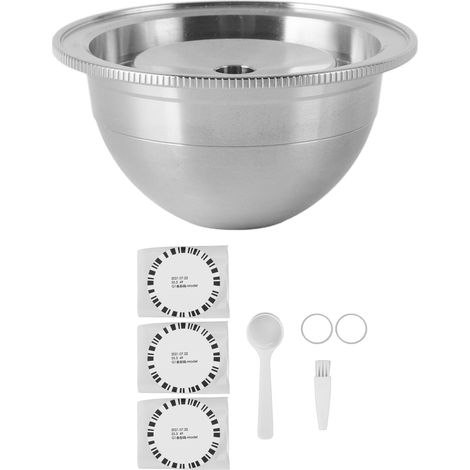 Wiederverwendbare Edelstahl-Kaffeekapsel mit Filter und Bürste für Kaffeemaschine