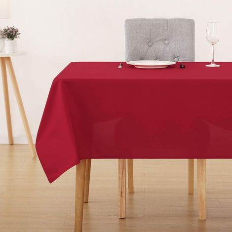 MUMU Soft Waterproof Stain Resistant Dining Tablecloth 120x120cm Red (1/3)