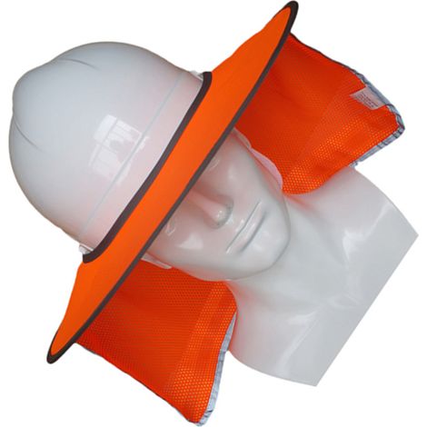 La visière de casque avec protection solaire est adaptée aux casques de sécurité réfléchissants pour une installation extérieure sur les chantiers de construction. (1/4)