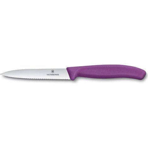 Victorinox coltello spelucchino Viola lama dentata 10 cm