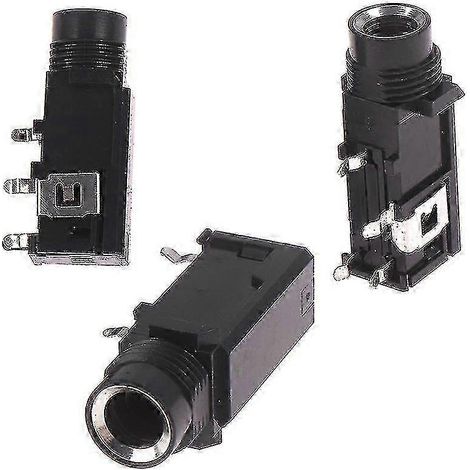 Lot de 3 adaptateurs audio stéréo femelles 6,35 mm 4 broches SZRH A-DS (1/4)