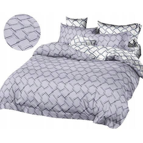Juego de cama de 3 piezas de 160x200 cm + fundas de almohada de satén de algodón de 70x80 cm (1/5)