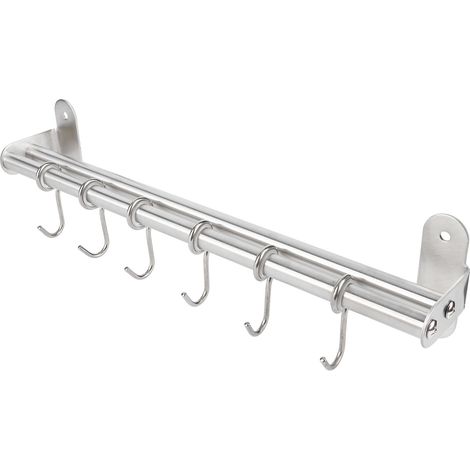 Étagères de rangement murales, porte-couvercles, crochet pour ustensiles, accessoires de cuisine, double tige (1/5)