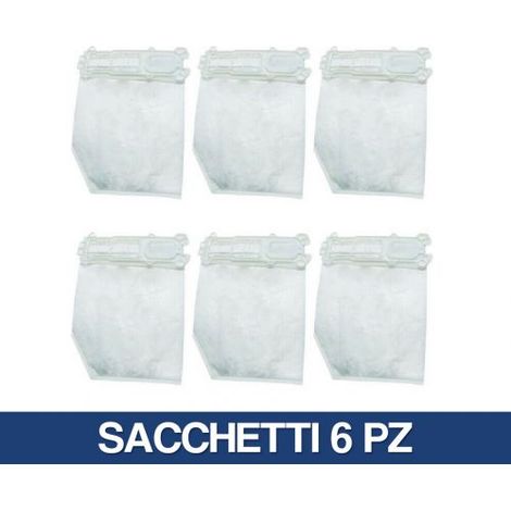 6 SACCHETTI SPIRAPOLVERE VORWERK FOLLETTO VK 135 VK 136 (04618)