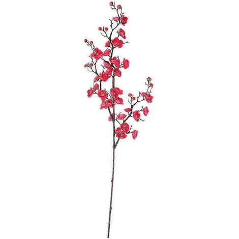 Branches de fleurs artificielles en soie Blossoms - Décoration florale pour la maison et les mariages - Arrangements floraux à faire soi-même-Rose Red