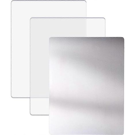 3-teiliges Set für Schneidemaschinen: transparente Polycarbonat-Schneideplatten und Adaptermatte, kompatibel mit gravierten dünnen Metall-Stanzformen. (1/5)