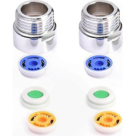 Régulateur de débit d'eau pour douche, lot de 2, contrôleur de flux pour salle de bain, cuisine et salle à manger, vanne ajustable, économiseur d'eau (1/5)