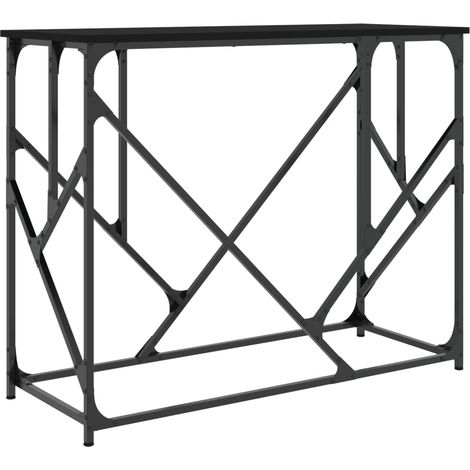 Maison Exclusive - Mesa consola madera de ingeniería negra 100x40