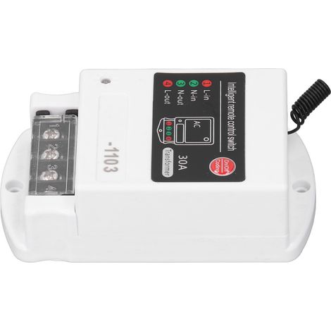 Commutateur de télécommande sans fil, relais 30A, portée de 3km, pour moteur de pompe à eau, porte de Garage, puissance AC220V ≤ 3,5 kw