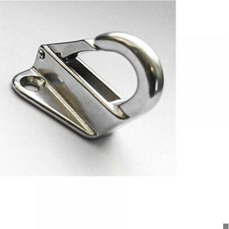 Mousqueton Sur Platine - Acier Inoxydable AISI 316 - Pour Câble Jusqu'à 10 mm - Diamètre De Fixation 4 mm - Lot De 5 (1/4)