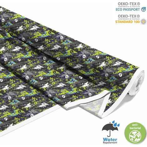 Outdoor dekostoffe oxford - Motiv Totenköpfe und Blitze (1/5)