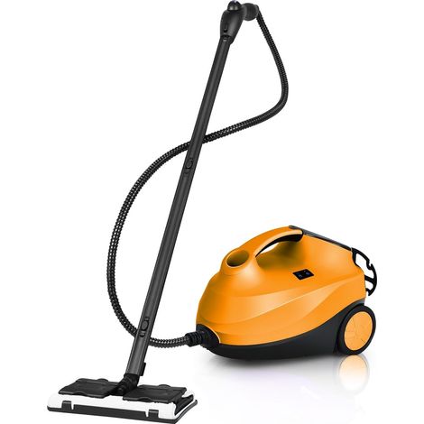 Steam Pulitore con 19 accessori, 4,0 bar, 2000 W, lavapavimenti a vapore multiuso con serbatoio da 1,5 l, arancione (1/5)