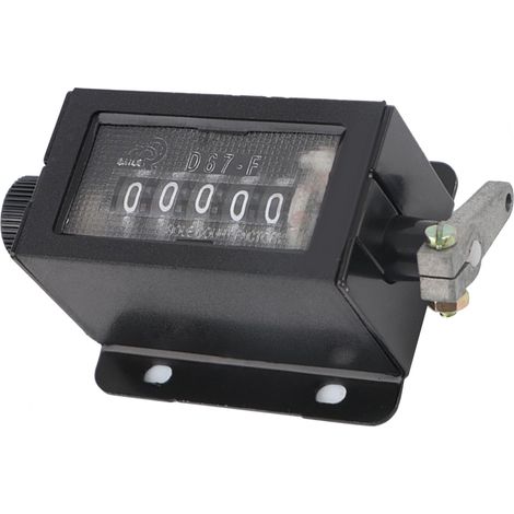 Compteur mécanique à 5 chiffres, à clic manuel, réinitialisable, avec ressort, pour un comptage de 0 à 99 999. (1/5)
