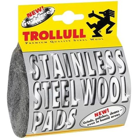 Trollull TRL725702 Stainless Steel Wool Pads Pack 2 TRO725702