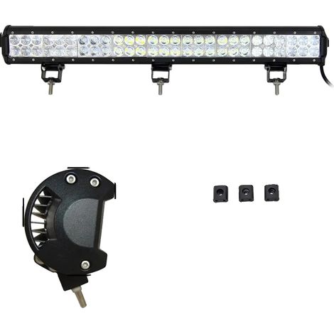 Barre lumineuse, lumière blanche 6000K, résistant aux intempéries, 25inch 162W (1/2)