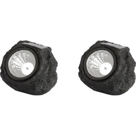 Lote de 2 rocas solares H11cm 2x ROCKY (1/4)